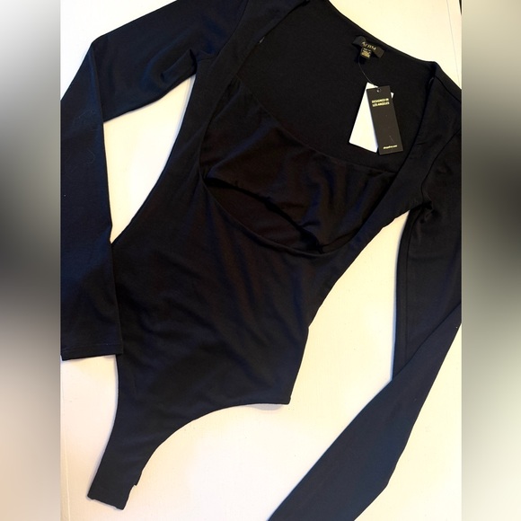 AFRM Black Cutout Long Sleeve Vail Bodysuit - Picture 6 of 10